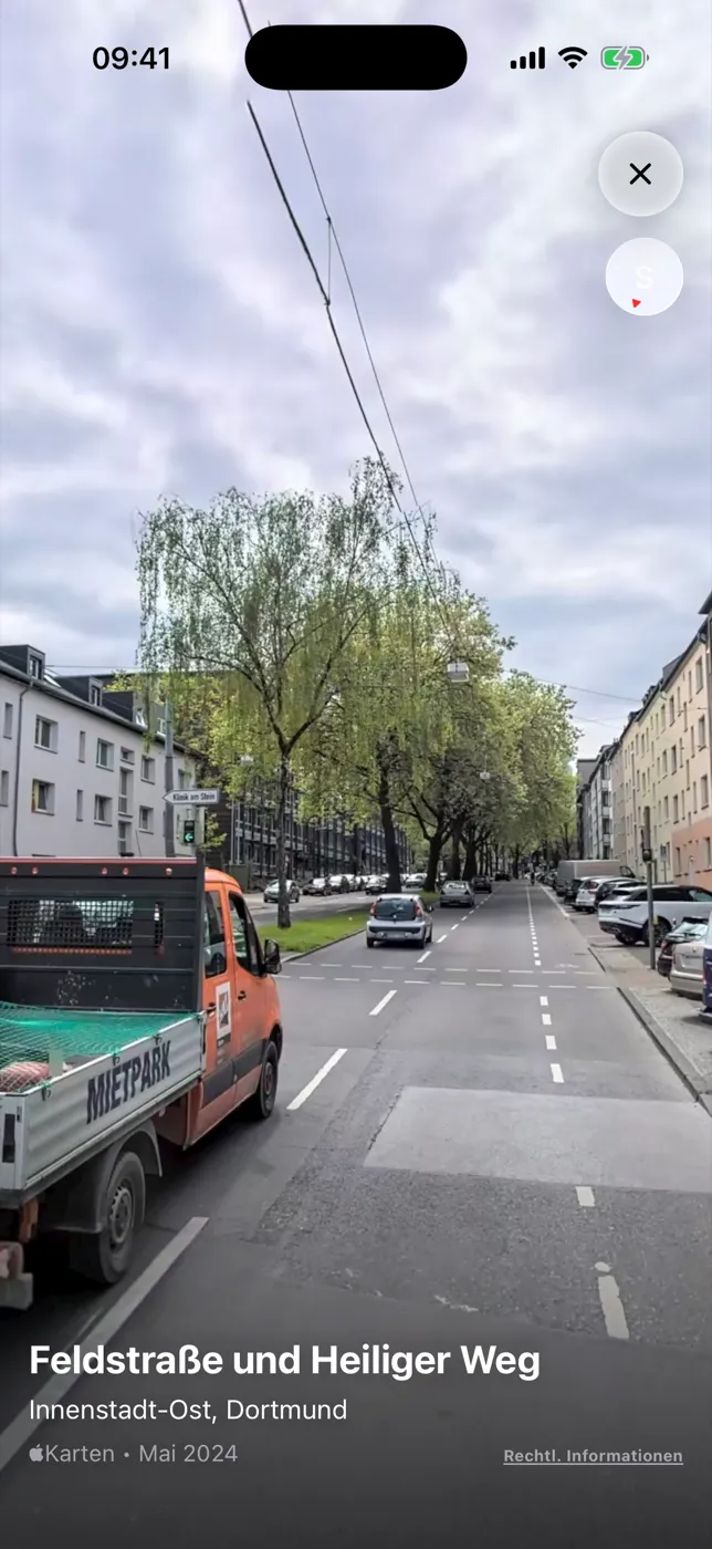 Map-provider street imagery at a mistake location · not camera footage